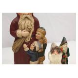 Walnut Ridge Primitives Christmas Santa Figure Lot, Signed 1991-1995