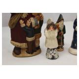 Walnut Ridge Primitives Christmas Santa Figure Lot, Signed 1991-1995