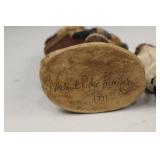 Walnut Ridge Primitives Christmas Santa Figure Lot, Signed 1991-1995