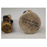 Walnut Ridge Primitives Christmas Santa Figure Lot, Signed 1991-1995