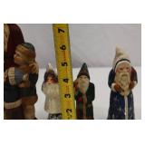 Walnut Ridge Primitives Christmas Santa Figure Lot, Signed 1991-1995