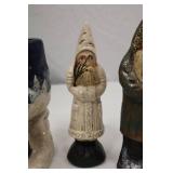 4 Signed Kathi Lorance Bajma Christmas Santa Figures Walnut Ridge Coll.