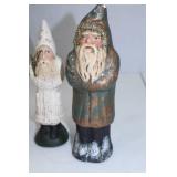 4 Signed Kathi Lorance Bajma Christmas Santa Figures Walnut Ridge Coll.