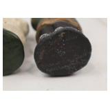 4 Signed Kathi Lorance Bajma Christmas Santa Figures Walnut Ridge Coll.