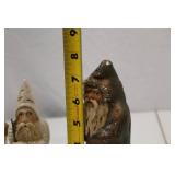 4 Signed Kathi Lorance Bajma Christmas Santa Figures Walnut Ridge Coll.