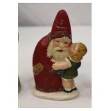 4 Walnut Ridge Santa Christmas Figurines, Signed by Kathi Lorance Bejma