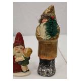 4 Walnut Ridge Santa Christmas Figurines, Signed by Kathi Lorance Bejma