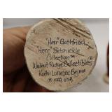 4 Walnut Ridge Santa Christmas Figurines, Signed by Kathi Lorance Bejma