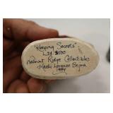 4 Walnut Ridge Santa Christmas Figurines, Signed by Kathi Lorance Bejma