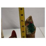 4 Walnut Ridge Santa Christmas Figurines, Signed by Kathi Lorance Bejma