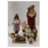 Walnut Ridge Belsnickle Santa & Figurine Collection - 7 Pieces, Handcrafted USA