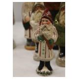 Walnut Ridge Belsnickle Santa & Figurine Collection - 7 Pieces, Handcrafted USA