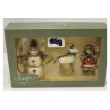 Seasons of Cannon Falls 3-Piece Christmas Ornament Set NIB