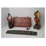 Christmas Decor Lot: Santa Figures, Signs & Star, Midwest Limited Edition
