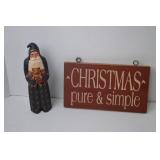 Christmas Decor Lot: Santa Figures, Signs & Star, Midwest Limited Edition