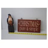 Christmas Decor Lot: Santa Figures, Signs & Star, Midwest Limited Edition