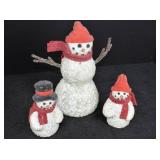 Set of 3 Midwest Cannon Falls Christmas Snowman Figures