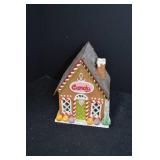 Christmas Decor Lot: 2 Gingerbread Houses & Snowman Figurine