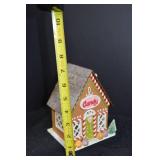 Christmas Decor Lot: 2 Gingerbread Houses & Snowman Figurine