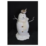 Christmas Snowman Decor Lot - 4 Midwest Paper Mache Figurines & Ornament