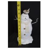 Christmas Snowman Decor Lot - 4 Midwest Paper Mache Figurines & Ornament