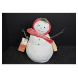 Christmas Snowman Decor Lot - 4 Midwest Paper Mache Figurines & Ornament