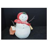 Christmas Snowman Decor Lot - 4 Midwest Paper Mache Figurines & Ornament