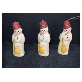 Teena Flanner Collection Snowman Ornaments and Figurine Lot