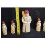 Teena Flanner Collection Snowman Ornaments and Figurine Lot