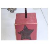 Vintage Feather Tree with Metal Christmas Ornaments