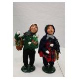 Byers Choice Carolers Figurine Lot - 2 Pieces, 1997 Signed