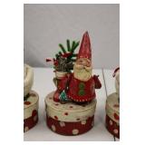 Penny McAllister Christmas Decor Boxes: Santa & Snowmen, Set of 3