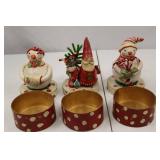 Penny McAllister Christmas Decor Boxes: Santa & Snowmen, Set of 3