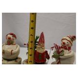 Penny McAllister Christmas Decor Boxes: Santa & Snowmen, Set of 3