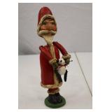 Penny McAllister Christmas Santa Figure with Bear, 12 in, 2004
