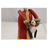 Penny McAllister Christmas Santa Figure with Bear, 12 in, 2004