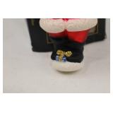 Vintage Glassworks Santa Christmas Glass Ornament in Box