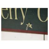 Christmas Decor Lot: Star Folk Santa Sleigh, Snowman, Merry Christmas Sign