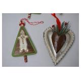 Assorted Christmas Decor Lot: Ornaments, Stockings & Plush Santa Figures