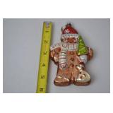 Gingerbread Man Christmas Ornament 5.5" Tall