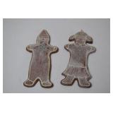 5 Gingerbread Christmas Ornaments, 6.5in Tall, Assorted Designs