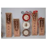 Christmas Cinnamon Sugar Ornaments and Plate Rack Decor Lot