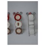 Christmas Cinnamon Sugar Ornaments and Plate Rack Decor Lot
