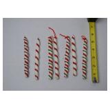 Christmas Gingerbread Village Ornaments Lot: Bakery Houses, Candy Canes, Mini Utensils