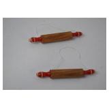 Vintage Miniature Kitchen Utensil Decor Lot - Red Green Handles