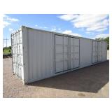 40' Single Trip High Cube Multi Door Shipping Container Light Grey Color