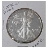 2002 W  Silver Eagle  - Proof Mint   1 Oz. Fine Silver