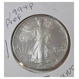 1994 P   Silver Eagle - Proof Mint   1 Oz. Fine Silver