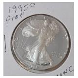 1995 P  Silver Eagle - Proof Mint   1 Oz. Fine Silver