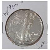 1997 P   Silver Eagle - Proof Mint   1 Oz. Fine Silver